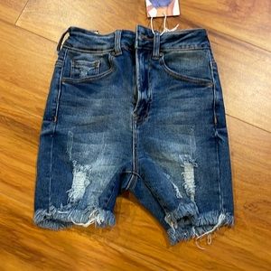 Wax Jean Collection High Waisted Denim Shorts